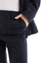 Mango tailored cigarette trousers in navy