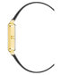 Фото #2 товара Часы и аксессуары Anne Klein Часы для женщин из черной искусственной кожи с золотистыми лагами, 24x36.3 мм