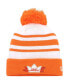 ფოტო #2 პროდუქტის Men's Orange Brad Keselowski Cuffed Knit Hat with Pom