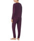 ფოტო #2 პროდუქტის Woman's 2-Pc. Long-Sleeve Jogger Pajamas Set