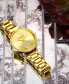 Women's Gold Tone Stainless Steel Bracelet Watch 38mm