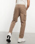 ASOS DESIGN relaxed cargo trousers in stone