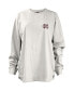 Фото #3 товара Women's White Mississippi State Bulldogs Pennant Stack Oversized Long Sleeve T-shirt