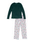 ფოტო #1 პროდუქტის Christmas Peace Women's 2-Piece Pajama Set