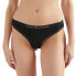 Трусики Tommy Hilfiger с вышитым брендом "Tonal Logo Lace Thong" Черный, S - фото #1