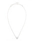 ფოტო #3 პროდუქტის Cubic Zirconia Horseshoe Pendant Necklace in Sterling Silver, 14" + 3" extender