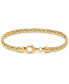 Фото #3 товара Gold Plated Paddy Oval 5mm Chain Bracelet in Sterling Silver