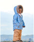 ფოტო #3 პროდუქტის Baby Boy Two Piece Baby Snowsuit Blue Printed Bear Face And Doe - Infant|Toddler