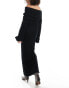 Фото #4 товара SNDYS rib knit foldover maxi skirt co-ord in black