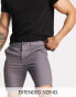 ASOS DESIGN skinny chino shorts in charcoal Красный, W40 - фото #1