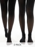 Фото #1 товара ONLY 40 den 2 pack tights in black