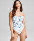 Фото #2 товара Women's Sweetheart-Neck Sleeveless Woven Bodysuit, Created for Macy's