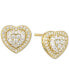 ფოტო #2 პროდუქტის Diamond Baguette Heart Stud Earrings (1/2 ct. t.w.) in 14k Gold , 14k White Gold or 14k Rose Gold