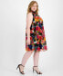 ფოტო #3 პროდუქტის Plus Size Mock Neck Sleeveless Swing Dress