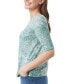 ფოტო #3 პროდუქტის Women's Alanis Boat Neck Elbow-Sleeve T-Shirt