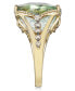 ფოტო #4 პროდუქტის Mint Julep Quartz (9-3/4 ct. t.w.), White Diamond (1/8 ct. t.w.) and Chocolate Diamond (3/8 ct. t.w.) Ring in 14k Gold, Created for Macy's