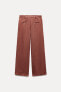 100% LINEN WIDE-LEG TROUSERS