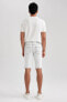 Фото #6 товара Джинсовые шорты defacto Slim Fit Normal Бел тэ узкие B2915ax23hs