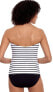 Lauren Ralph Lauren 298338 Striped Tummy-Control Tankini Top Color White Size 12