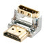 Фото #2 товара Lindy CROMO HDMI Adapter 90° "Down" - HDMI Type A (Standard) - HDMI Type A (Standard) - Metallic