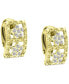 Cubic Zirconia Open Rectangle Clip-On Stud Earrings in 18k Gold-Plated Sterling Silver, Created for Macy's