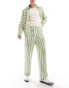 Фото #5 товара ASOS DESIGN relaxed striped trousers in green and beige