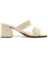 Фото #3 товара Women's Bridget Woven Mid Block Heel Sandals