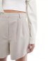 Abercrombie & Fitch soft tailored shorts in beige