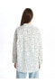LCW Modest Desenli Oversize Kadın Gömlek Tunik