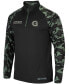 Men's Black Georgetown Hoyas OHT Military-Inspired Appreciation Take Flight Raglan Quarter-Zip Jacket