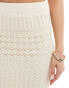 Vila crochet maxi skirt in cream