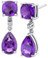 ფოტო #1 პროდუქტის Amethyst (4-3/8 ct. t.w.) & Diamond Accent Drop Earrings in Sterling Silver