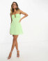 Фото #1 товара ASOS DESIGN corset bust detail bias mini dress in bright green