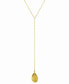 Фото #1 товара Macy's blue Topaz Briolette 26" Lariat Necklace (4-1/6 ct. t.w.) in 14k Gold (Also in Citrine)