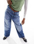 Фото #12 товара COLLUSION wide leg baggy jeans in dirty wash