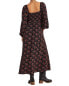 Фото #2 товара Boden Square Neck Smocked Maxi Dress Women's Uk 12R/ Us 8R