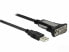 Delock 66323 - Black - 4 m - USB Type-A - DB-9 - Male - Male