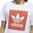 Фото #4 товара [CW2341] Mens Adidas Solid Blackbird Tee Shirt - White Red