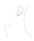 ფოტო #2 პროდუქტის CZ Swirl Wire Ear Pin Climbers Crawlers Earrings For Women For Teen Round Cubic Zirconia .925 Sterling Silver