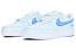 【定制球鞋】 Nike Air Force 1 Low ABLOODING "melt" 冰河时代 冰川融化 手绘印花 经典 低帮 板鞋 男款 冰川蓝 / Кроссовки Nike Air Force CW2288-111