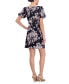 Фото #2 товара Women's Printed Puff-Sleeve Lace Sheath Dress