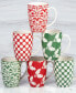 Winter Medley 16 oz Mugs Set of 6, Service for 6