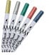ONLINE Schreibgeräte Calli - 5 pc(s) - Blue - Gold - Green - Red - Silver - Brush tip - White - Plastic - 2.5 mm