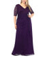 ფოტო #1 პროდუქტის Plus Size V-Neck Gown