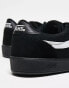 Vans Cruze trainers in black with white side stripe