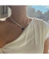 ფოტო #2 პროდუქტის 18K Gold Plated Chain, Freshwater Pearls with Black Heart Charm - Kuro Necklace 17" For Women