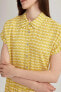 Фото #7 товара Gömlek Yaka Baskılı Kısa Kollu Mini Elbise Y8112az23sm