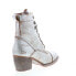 Bed Stu Judgement F385001 Womens Beige Leather Lace Up Ankle & Booties Boots