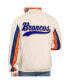 Men's White Distressed Denver Broncos Vintage-Like Rebound Full-Zip Track Jacket