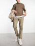 Фото #1 товара ASOS DESIGN pleated chinos in khaki